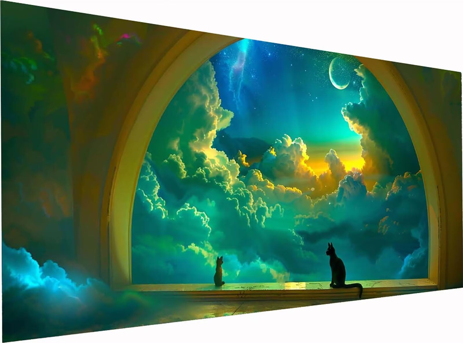 Gatto Diamond Painting Grandi Dimensioni 50x100cm, Diamond Painting 8-4926