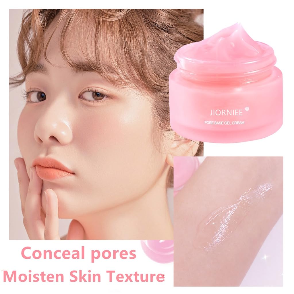 Pore Primer Gel Cream - Crema base de maquillaje nutritiva | Crema de gel para rellenar los poros para una piel suave | Crema base de maquillaje con niacinamida | 2 x 30 ml