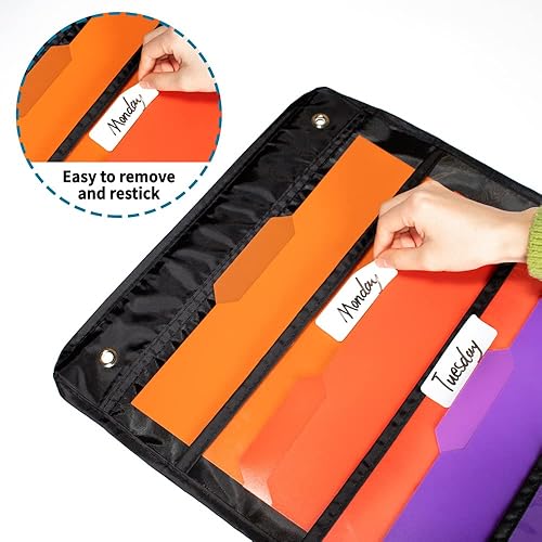 Miniatura 6 de Annecy Organizador de archivos de pared para colgar con 20 bolsillos transparentes, tabla de bolsillo de almacenamiento para carpeta de archivos y