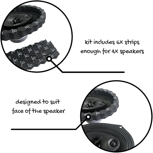 Miniatura 4 de Soundskins SSK-RINGV3 Kit de anillo de altavoz de espuma – (6) tiras de espuma acústica impermeables de 1 pulgada de alto rebote, y (4) almohadillas