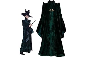 Women's Witch Halloween Cosplay Costume Movie Wizard Sorceress Cloak Robe Coat