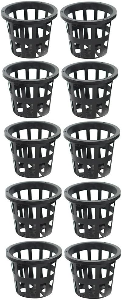 Kolkata Orchid Online Plastic Hydroponic/Orchid Plant Pots, 3.5Inch Dia. NET POT, Set Of 10