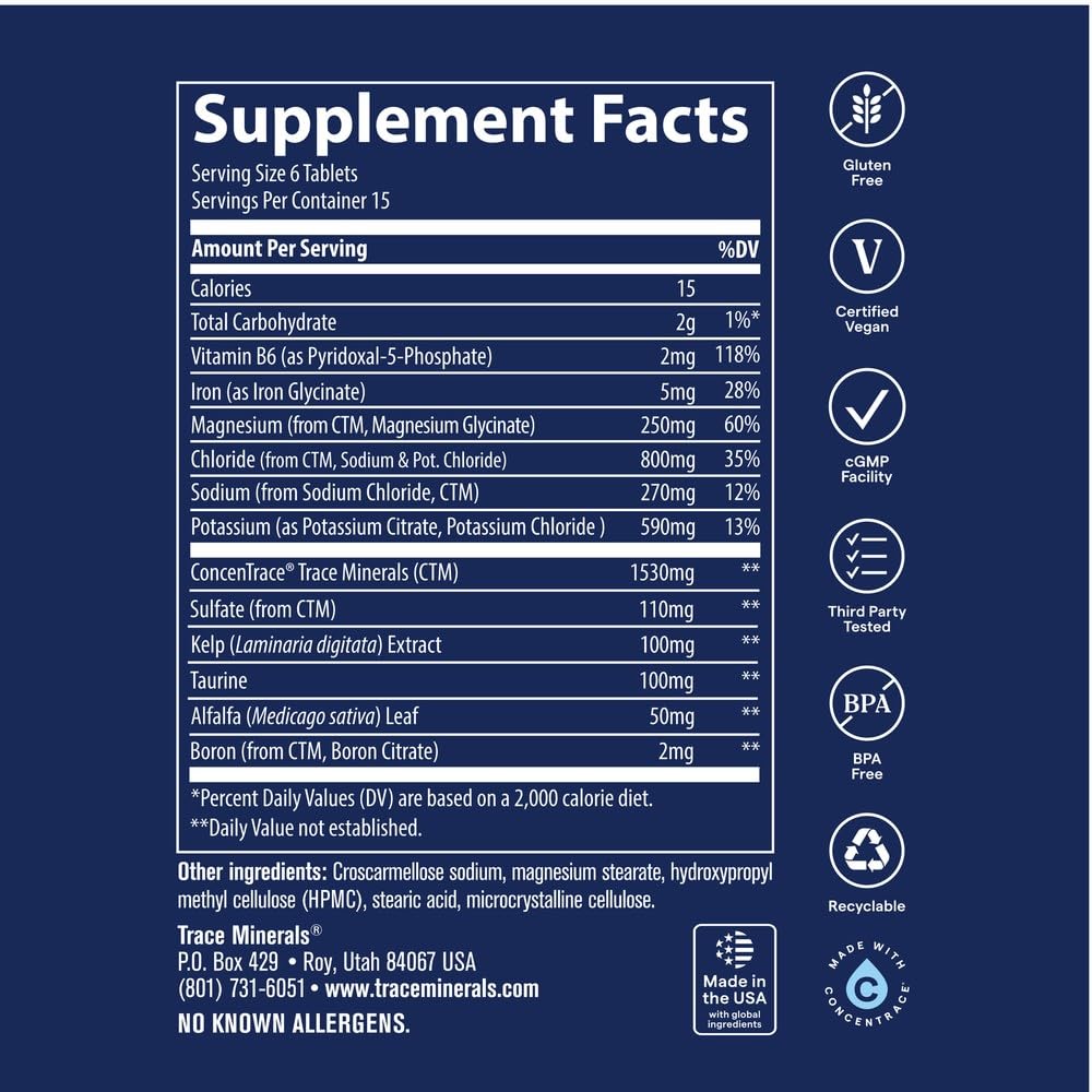 Trace Minerals Electrolyte Stamina Tablets, 90 Tablets — Amazon image 3