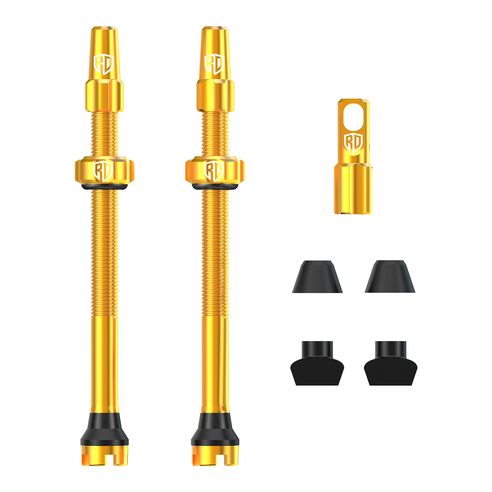 RACEDUEL Tubeless Valve Stems Presta Valves Stem Aluminum 44MM/60MM/80MM