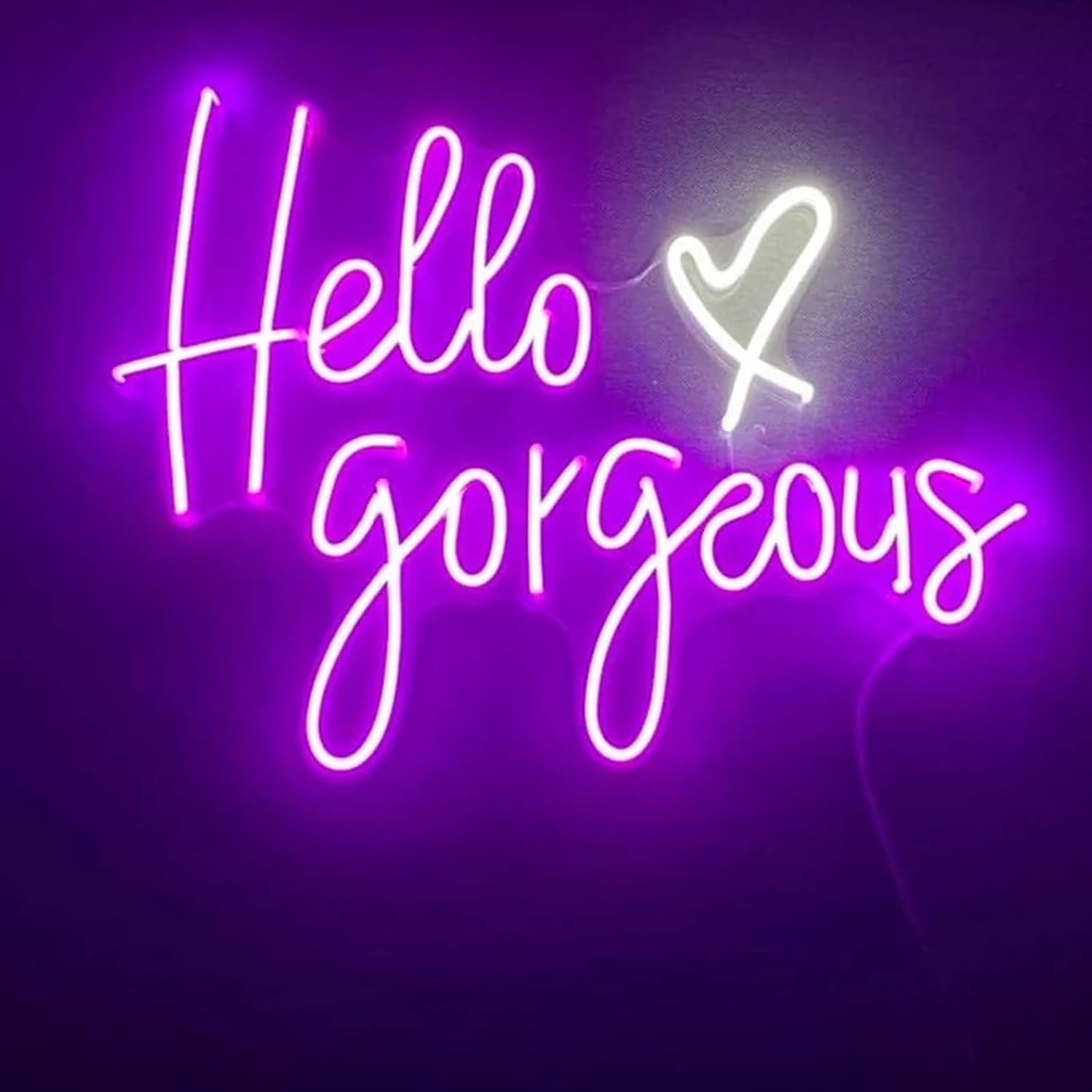 Hello Gorgeous Neon Sign LED Neon Wall Lights Signs for Wedding Birthday Party Bachelorette Engagement Bar Club Salon Gifts Size: 31inch