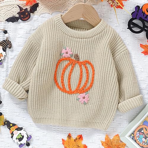 Halloween Baby Sweater Toddler Boys Girls Cute Pumpkin Knit Tops Infant Kids Fall Winter Warm Knitwear Long Sleeve Pullover2