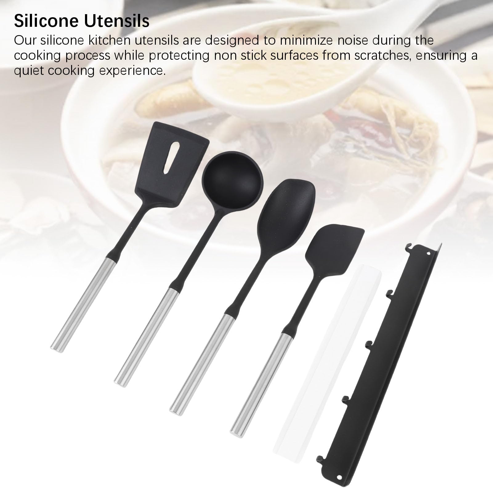 Fabater Utensili da Cottura da in Silicone con Robuste Maniglie in Acciaio Inossidabile Che Sono Impostate su Cottura Ad Alta Temperatura