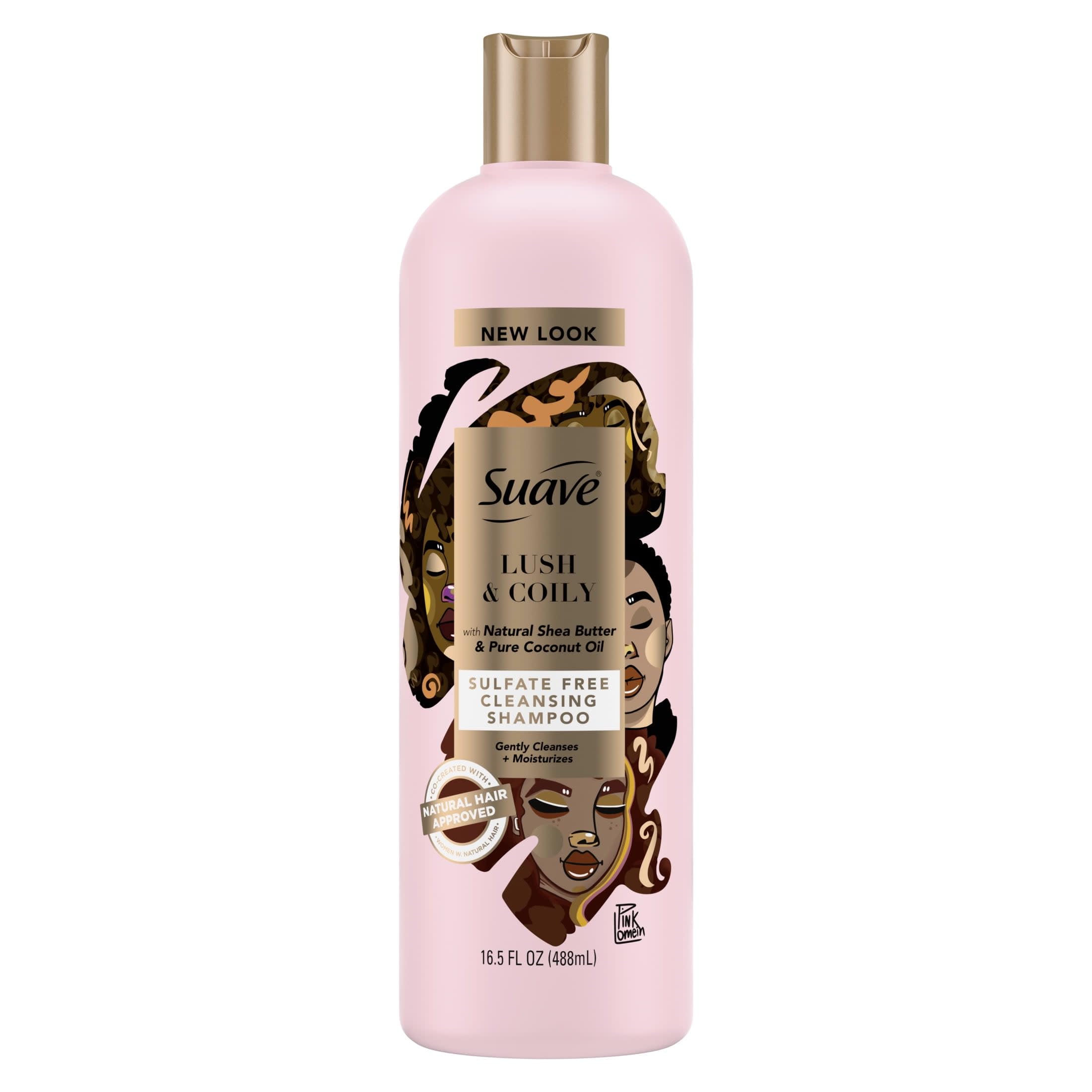 Suave Professionals Lush and Coily Sulfate Free Shampoo, 16.5 fl oz