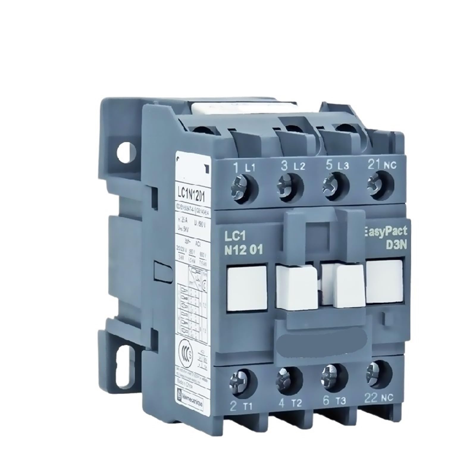 Contacteur triphasé EasyPact D3N LC1N12 solution pour armoire électrique industrielle 24V