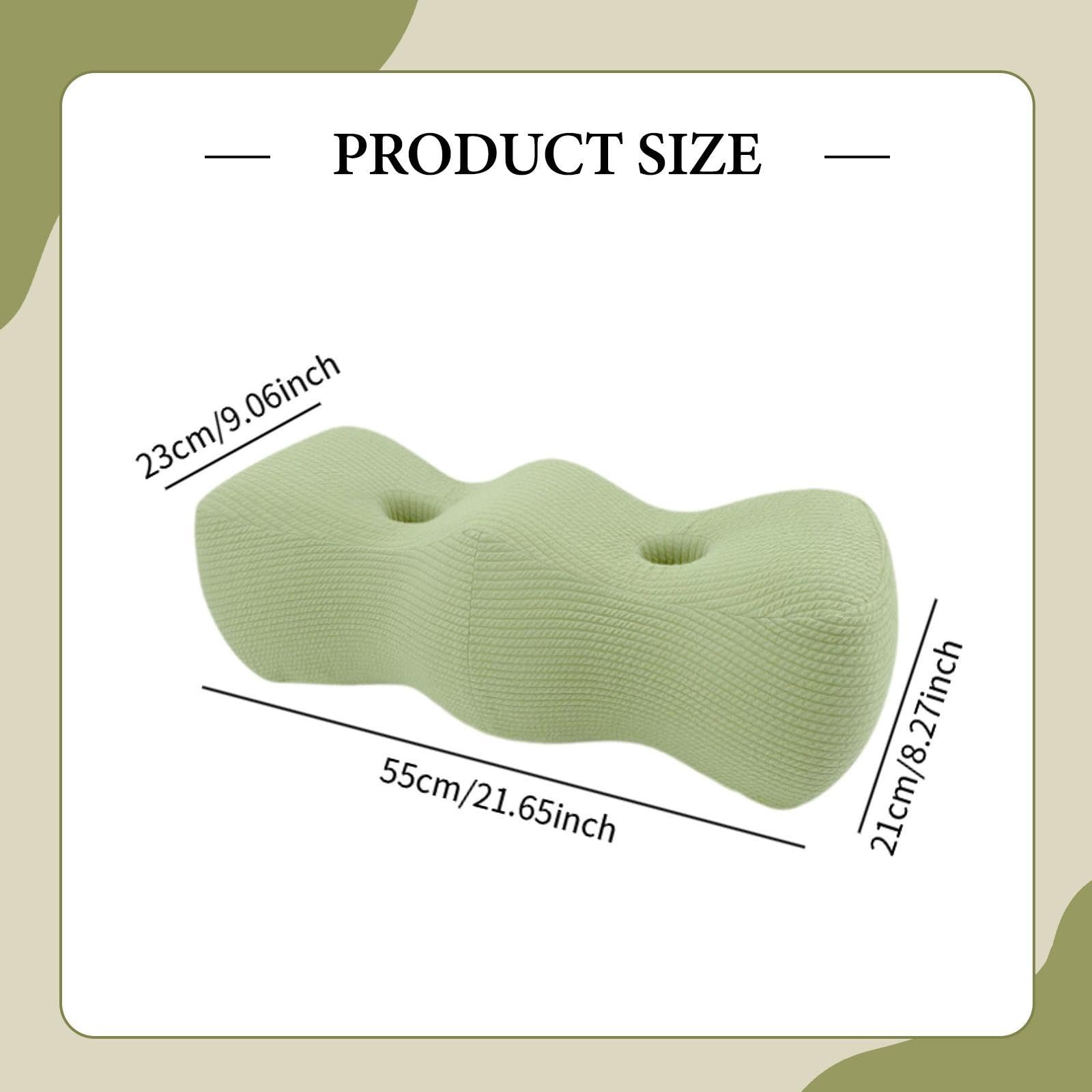 Gralara Almohada de elevación de piernas, almohada de cuña, cojín de para las rodillas, cojín de piernas para leer, Verde