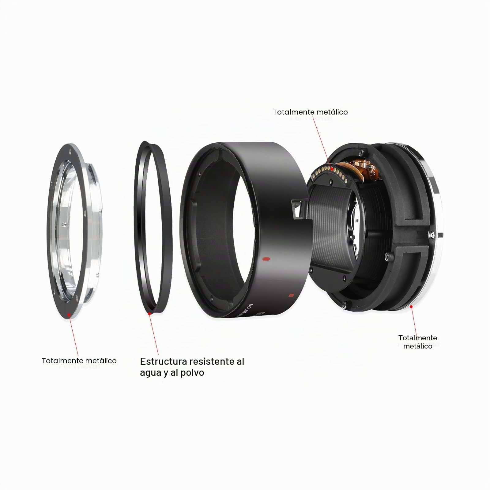 Meike MK-EFTR-A - Adaptador de Lente de Metal para Lentes Canon EF/EF-S a Cámaras EOS-R, EOS-RP, R5, R6, C70 y Komodo