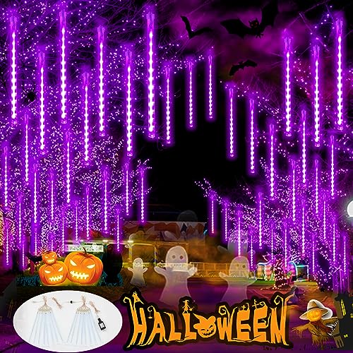 Yiqu Purple 2-Pack Extendable Meteor Shower Halloween Lights For Outdoor cover
