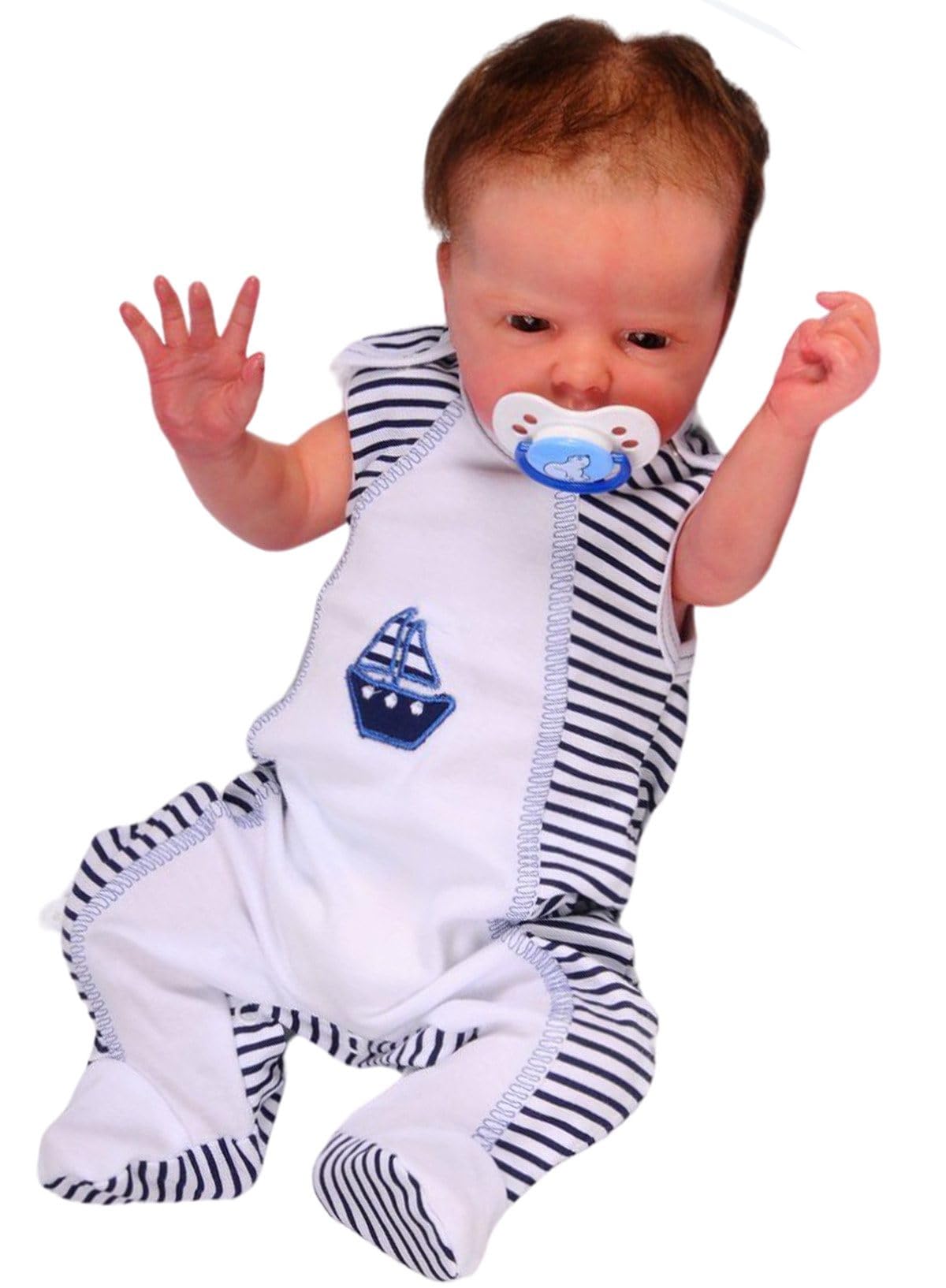 Baby Anzug 3-teilig Strampler Hemdchen Mütze Set gestreift Unisex Neugeborene Jungen Mädchen Babykleidung Geschenk Geburt Babymode Erstlingsausstattung bequem Babyset Frühchen Kleidung