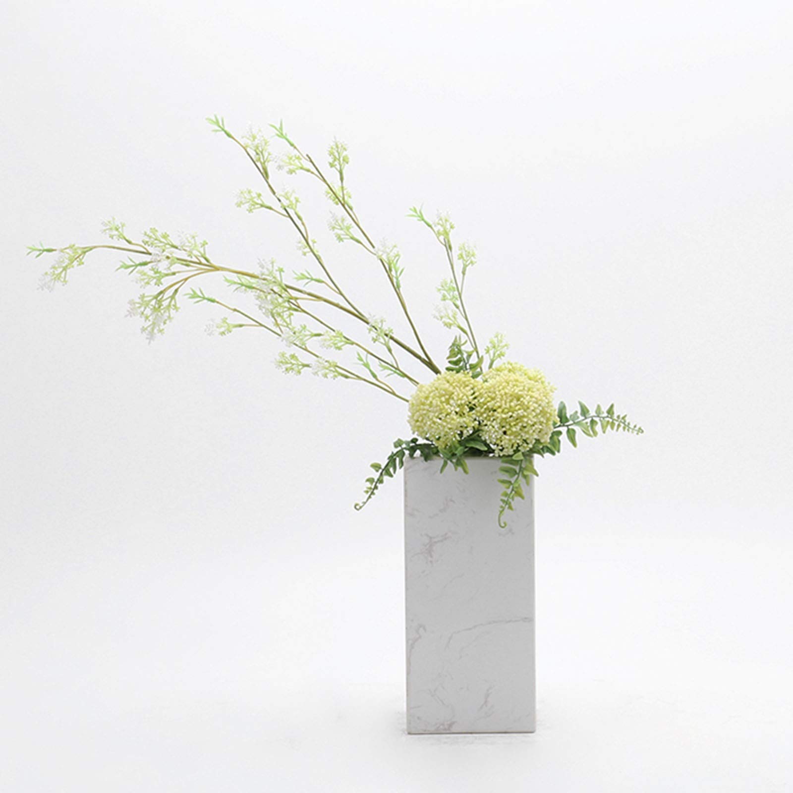 Amazon｜造花 ザクロの花 フラワーアレンジメント 大理石の花瓶