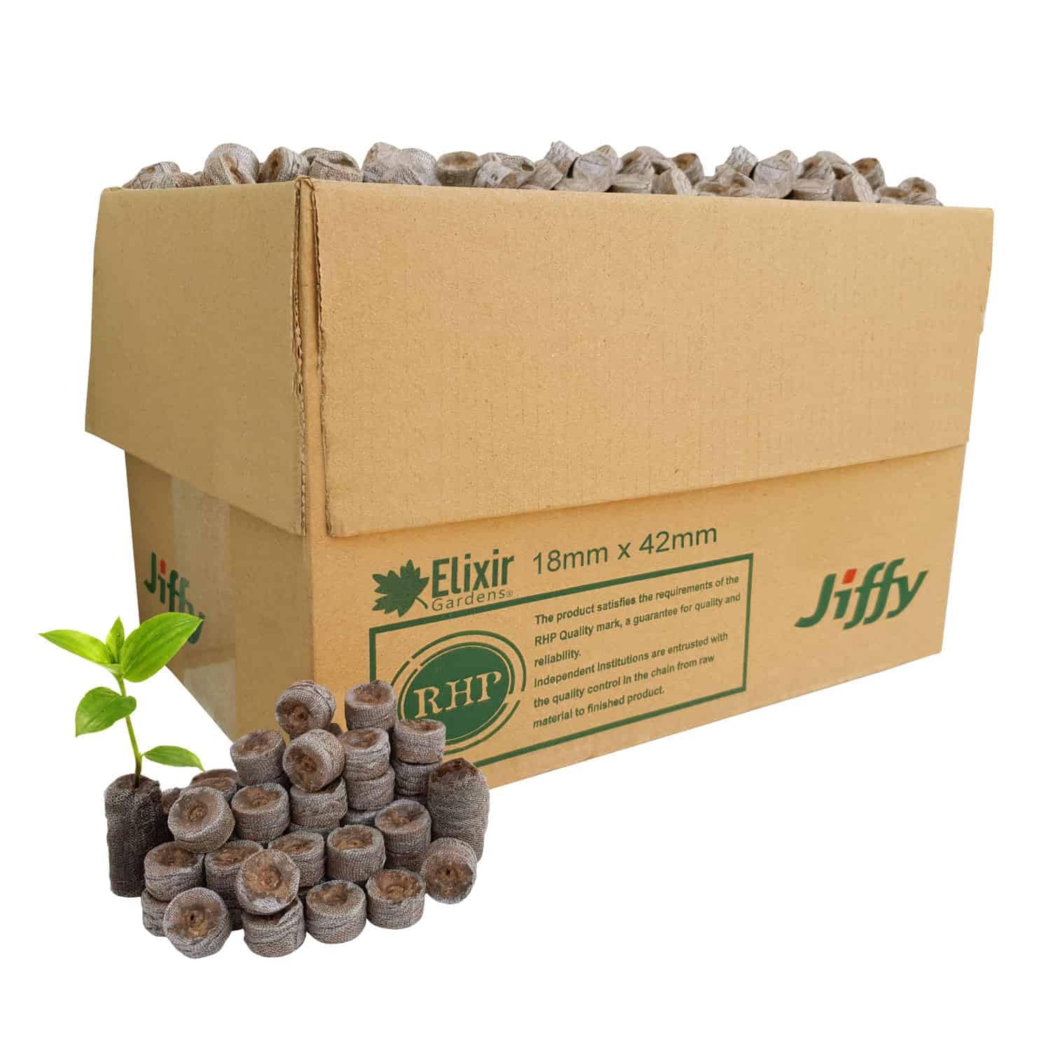 Elixir Gardens Jiffy Seed Starter Pellets for Propagation & Germination | 18mm x 25