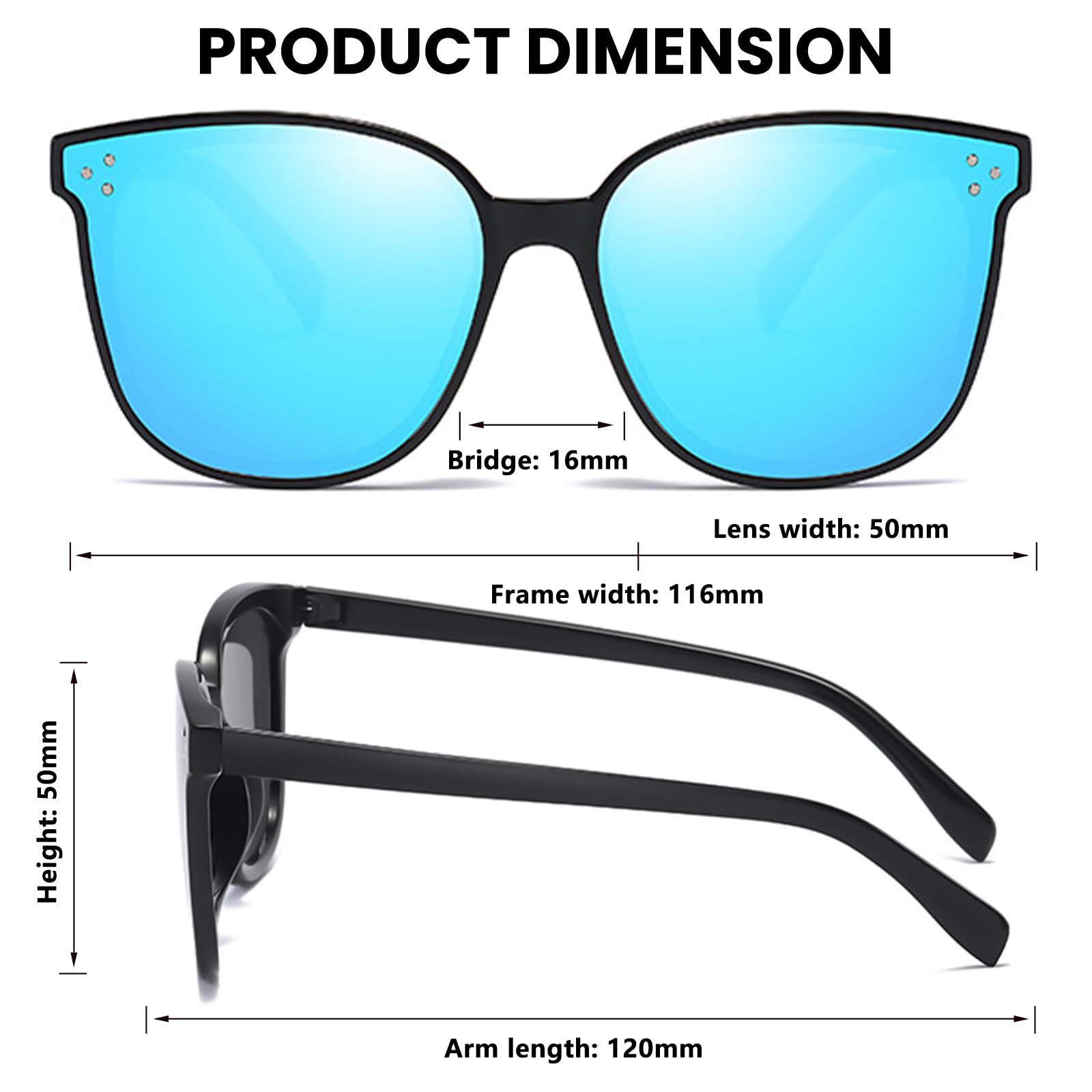 Lunettes de soleil carrées pour enfants - Design tendance - Protection UV - Pour garçons et filles de 4 à 10 ans