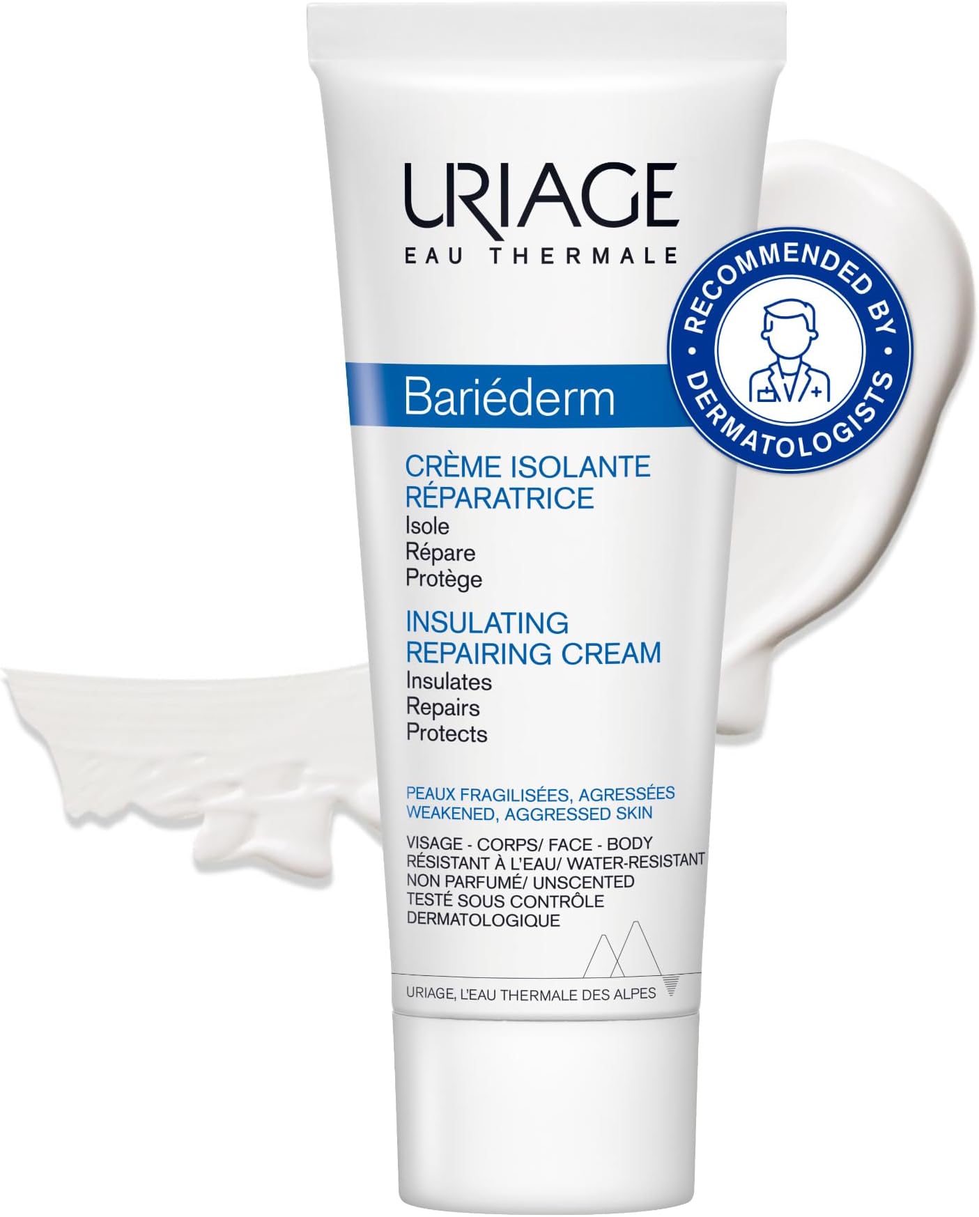Bariederm Insulating Repairing Cream - Anti-Friction care for Body & Face - Protects & prevents irritation, rubbing of sensitive areas - Shielding effect for thigh chafing - 75ml