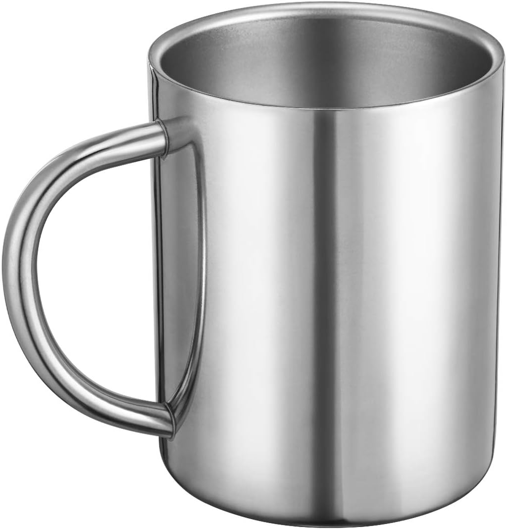 7oz / 210ml Mug, Double Walled Coffee Mug, Stainless Steel Tea Cups, Kids Camping Mugs