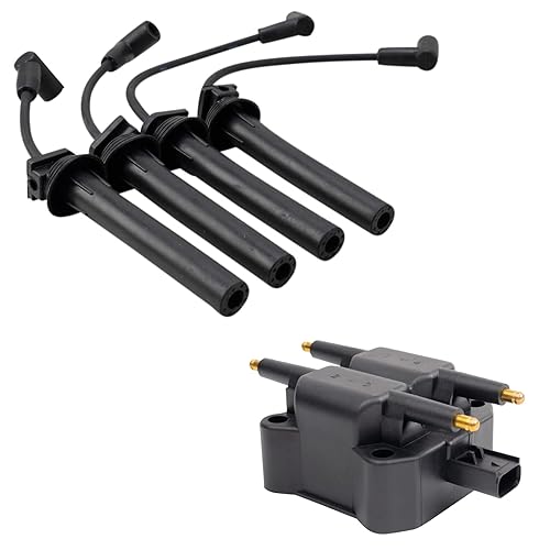 Miniatura 7 de TRQ Paquete de bobinas de encendido y juego de cables para Hyundai Tucson 05-10 05-10 Kia Sportage 05-09