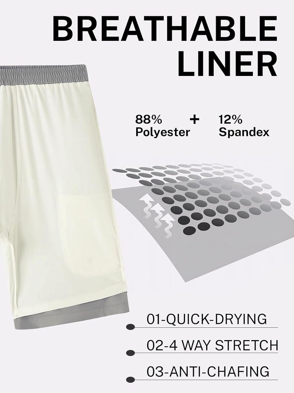 Mens Swim Trunks with Compression Liner 9 Inch Quick Dry 2 in 1 Swimming Board Shorts Bathing Suit w/Zipper Pockets - Image 6