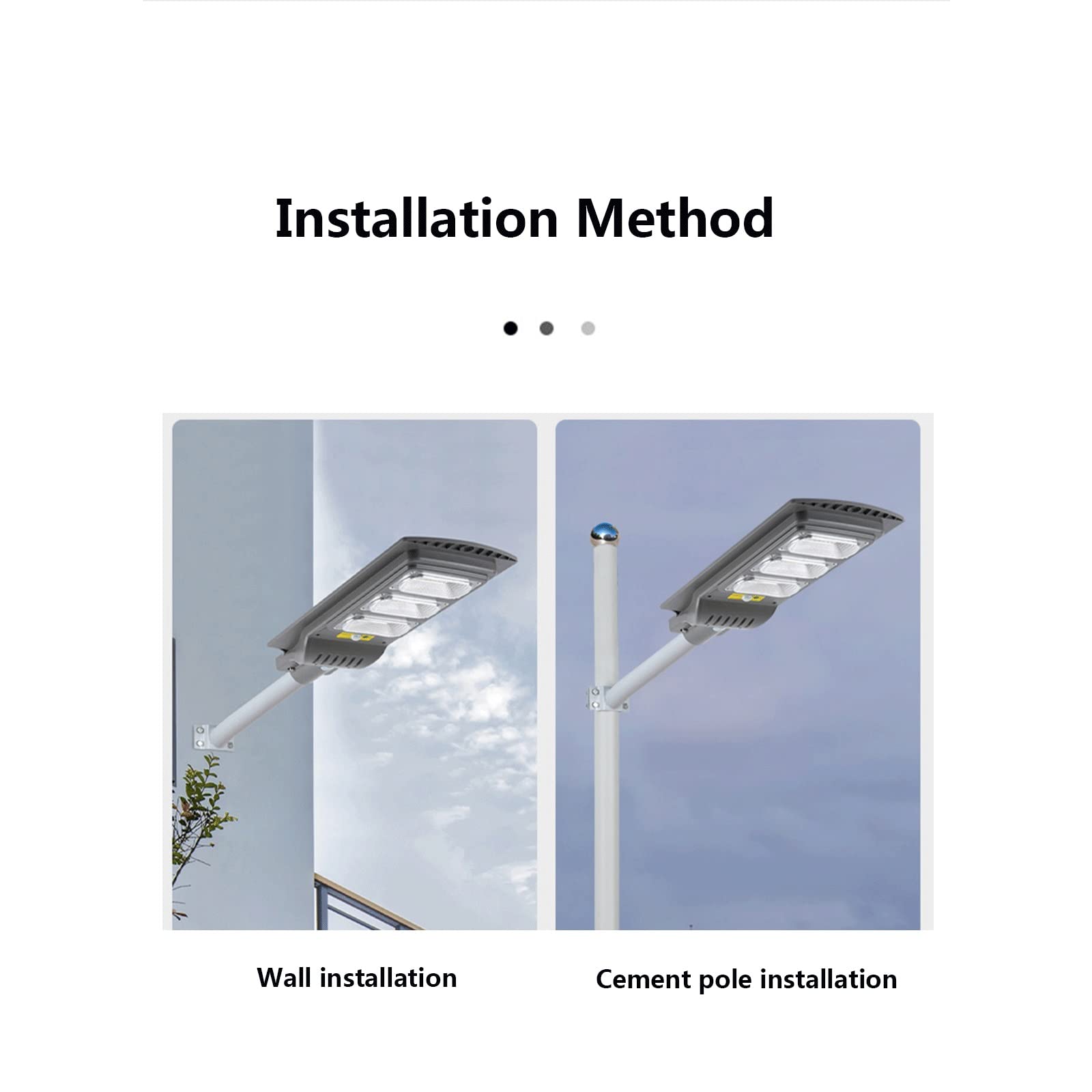Lampa zewnętrzna LED o zmierzchu do świtu z czujnikiem ruchu, super jasna, wodoodporna lampa solarna, do parkingu, ulicy, drzwi wejściowych, podwórza (120 W)