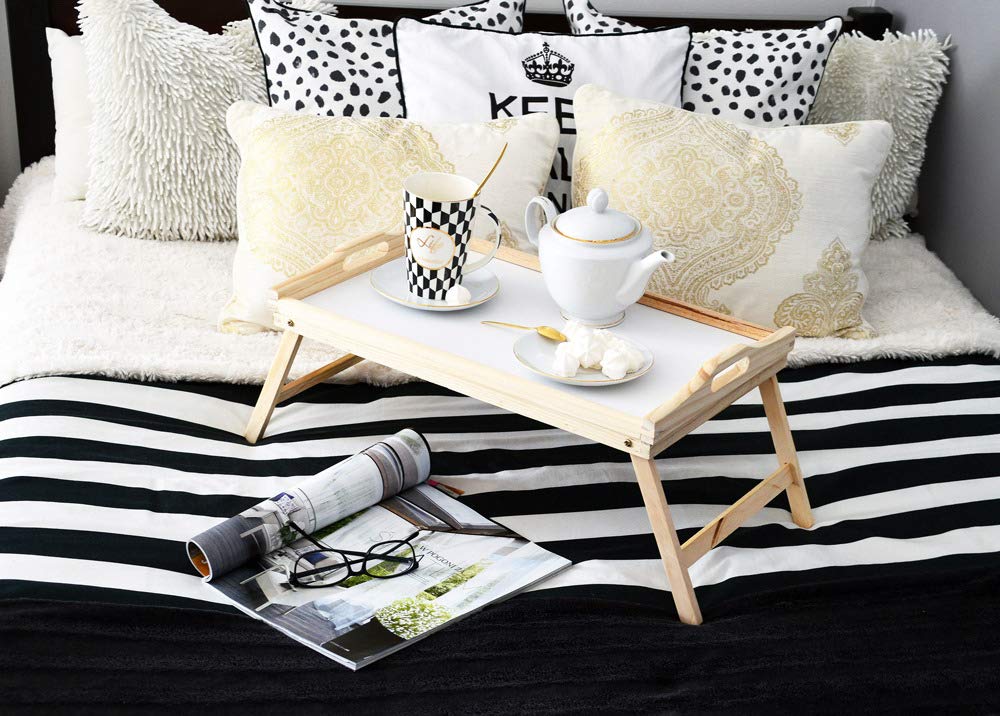 Lit Plateau en bois avec pieds pliables 50 x 30 cm