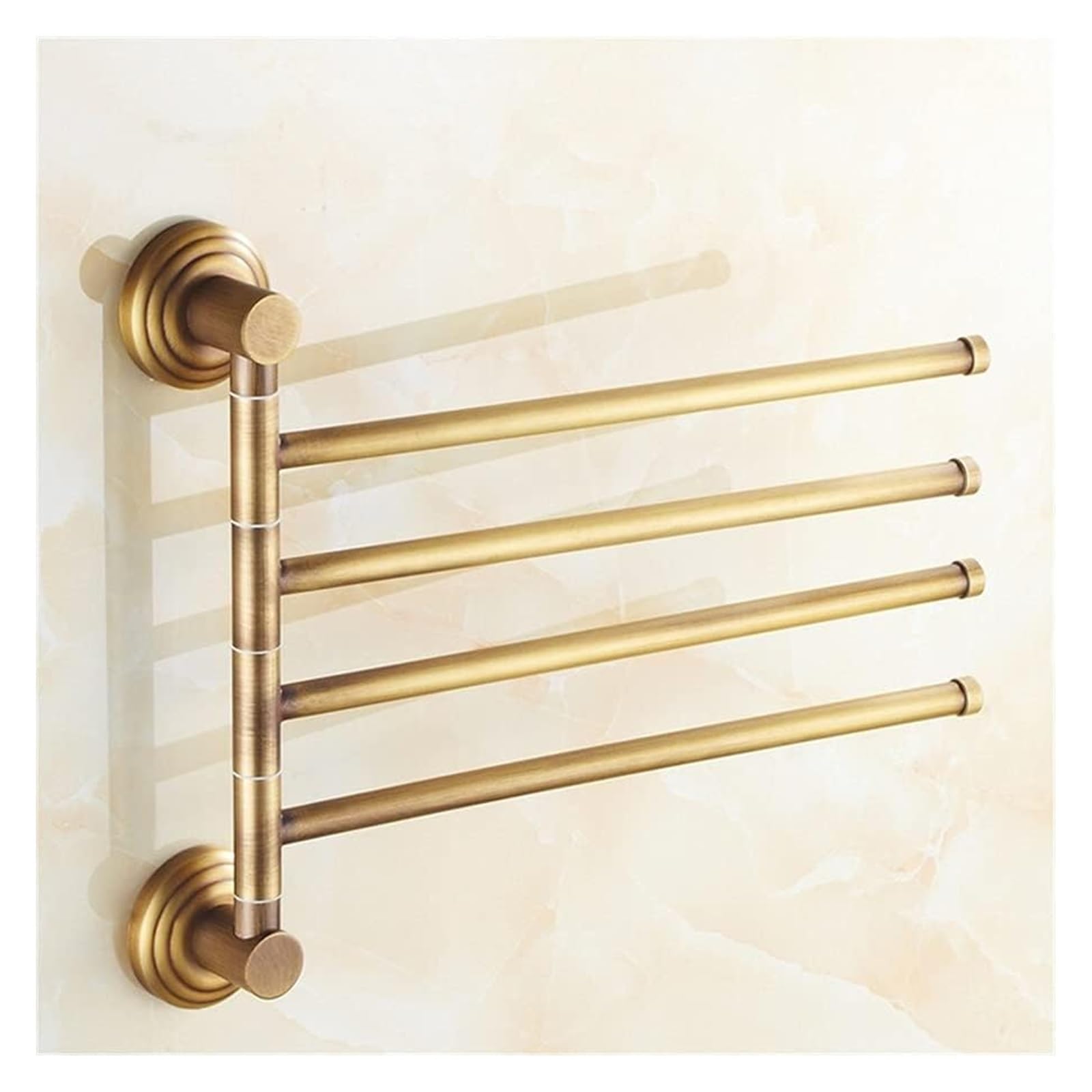 Towel Racks Rack Antique Brass Folding Movable Bath Bars Bathroom Hanger(Four Bars a)