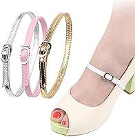 Vista 2 de FZBNSRKO 3 pares de correas de zapatos de barco para mujer, cordones de tacón alto, cordones antisueltos con hebilla