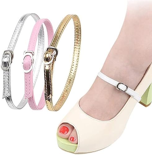 Miniatura 2 de FZBNSRKO 3 pares de correas de zapatos de barco para mujer, cordones de tacón alto, cordones antisueltos con hebilla