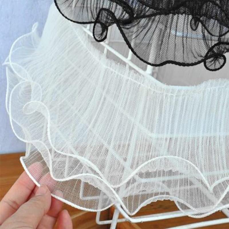 Cinta de encaje, 12 cm de ancho, 91 cm de ancho, cinta de encaje de tul bordada con patrón floral, cinta de costura para bricolaje, apliques de volantes, flecos para el cuello, decoración de boda