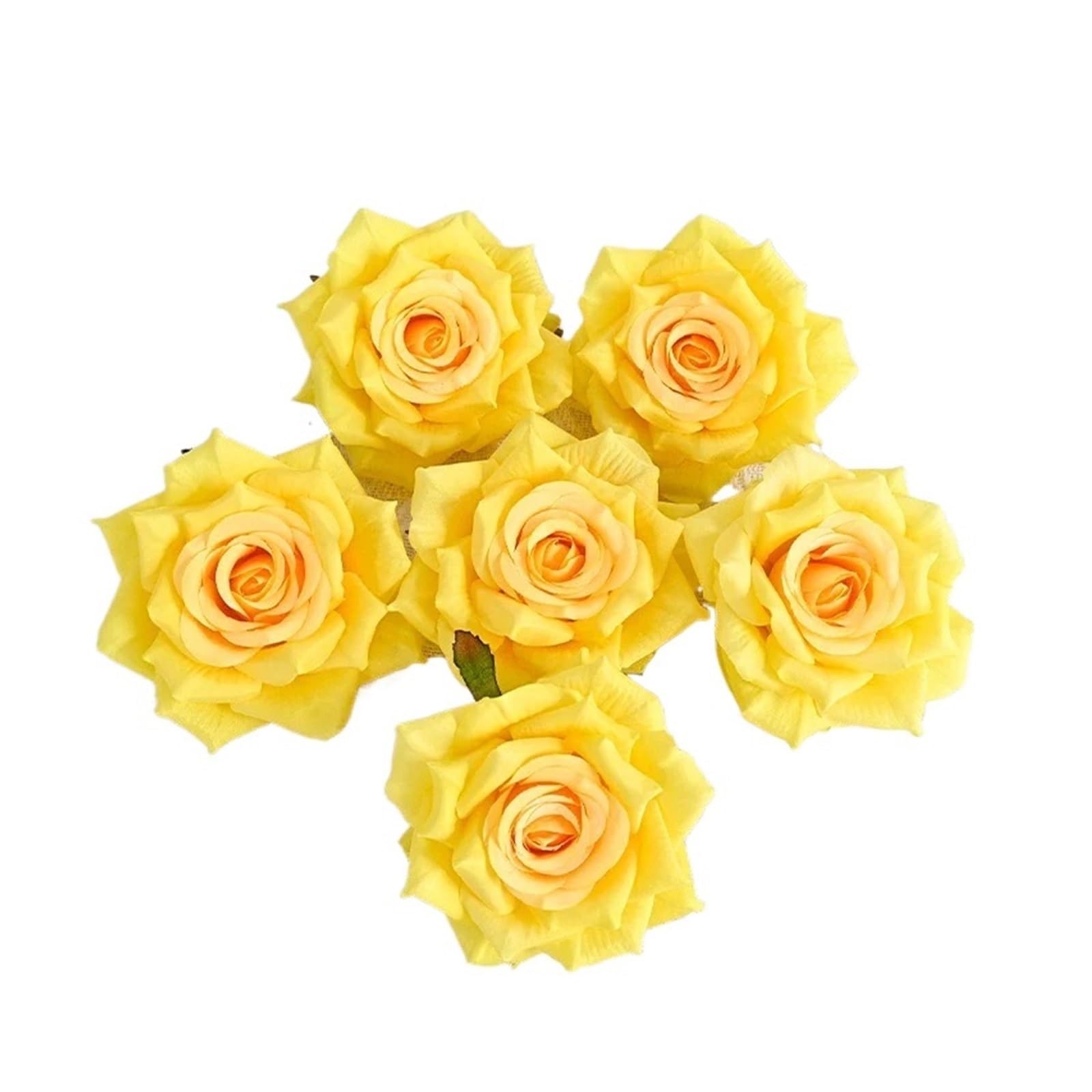 Casetlong 20Pcs Artificial Flower Wedding Arch Floral Arrangement Fake Wall Party Backdrop Decor Wreath(Yellow)
