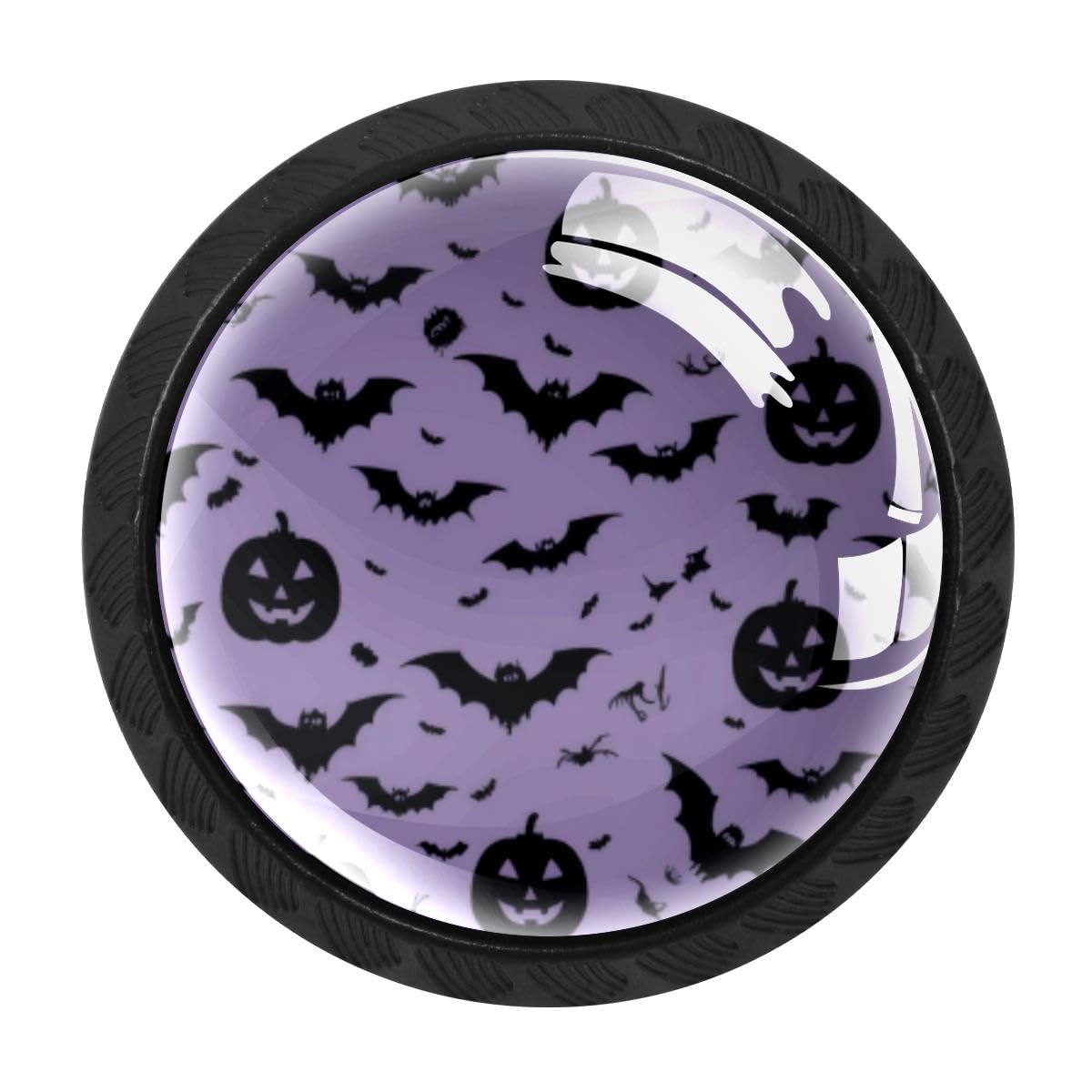 Heoeh Multi 13 4 Pcs Cabinet Knobs, Halloween Bats Pumpkin Drawer Knobs Dresser Handles