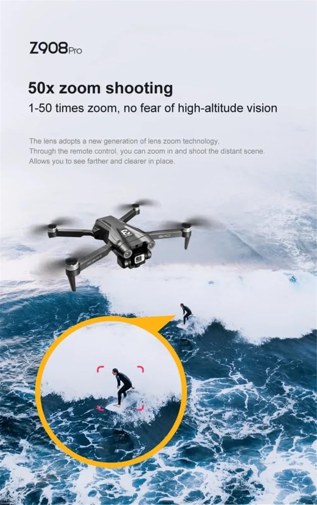 Grey,Triple battery,z908 pro max drone 4k profesjonalny hd podwójna kamera dron bezszczotkowy silnik 5g wifi fpv rc quadcopter helikopter