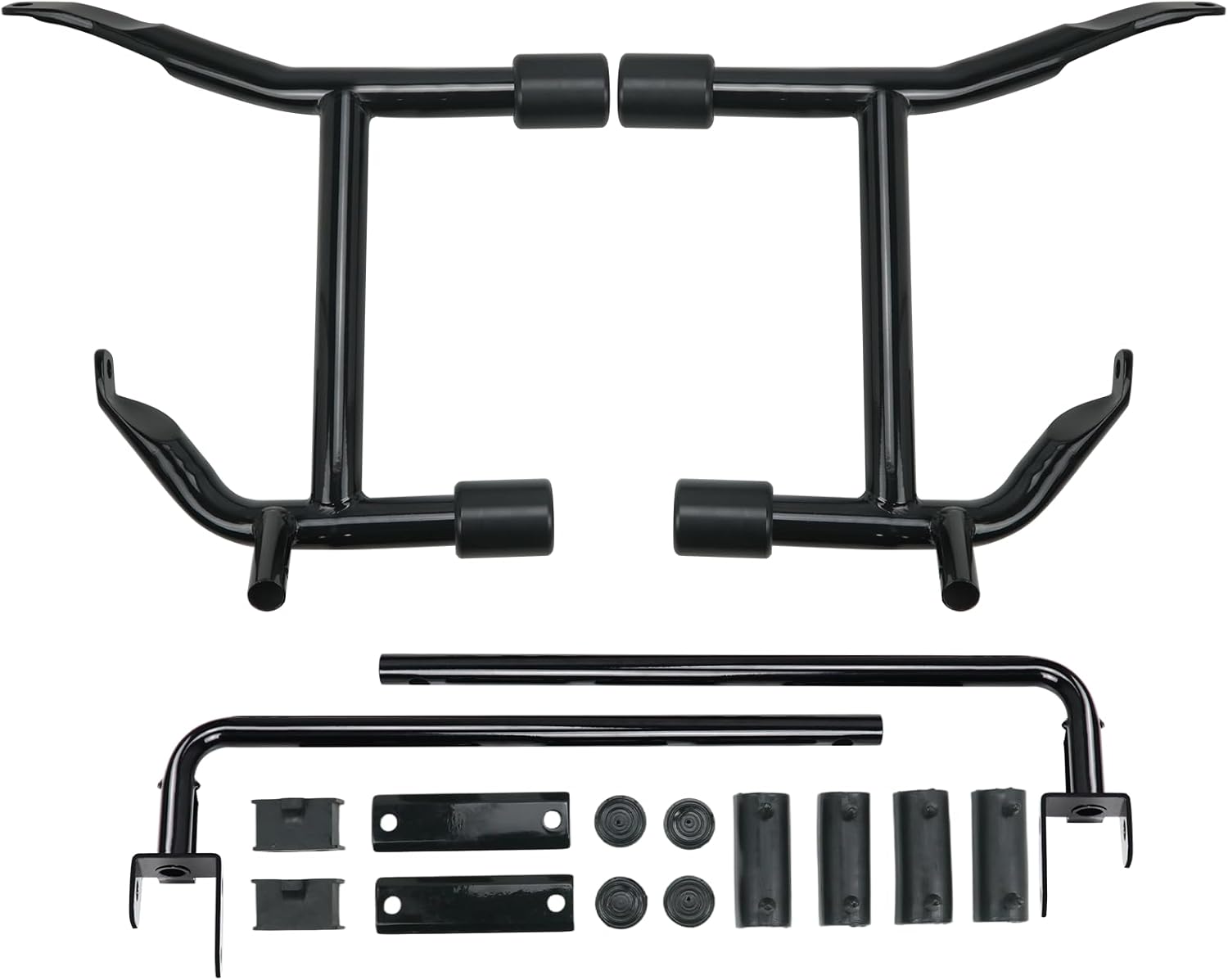 Saddlebag Guards Rear Crash Bars Tip-Over Bar with Support Rails Protection Kit for Harley Touring 2009-2025 Street Glide Road Glide Road King Electra Glide Ultra Limited CVO
