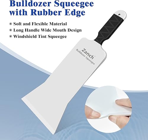 Miniatura 2 de Zanch Herramientas de tinte para ventanas, escobilla de escobilla de escobilla de agarre largo para instalación de película de tinte de ventana, kit