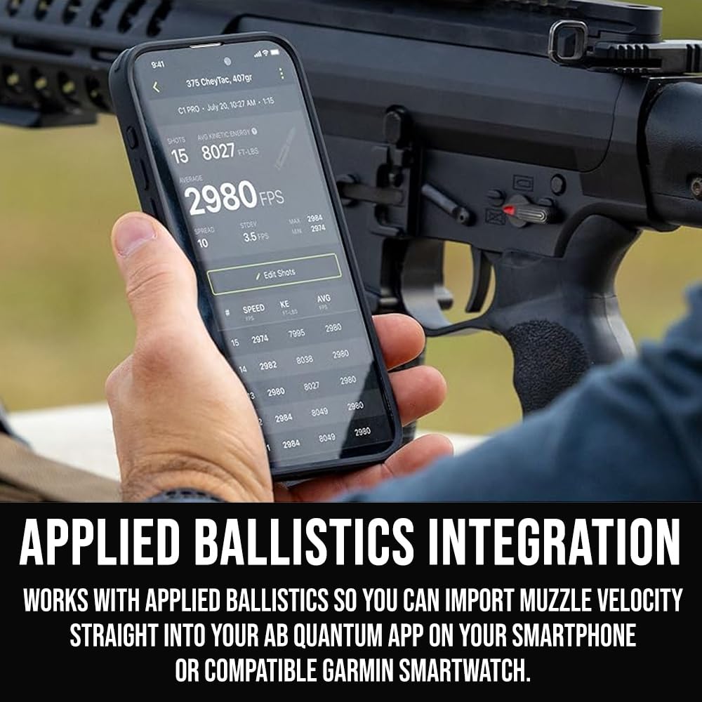 Garmin Xero C2 cronografo balistico | Cronografo compatto e affidabile traccia fino a 10 scatti al secondo, letture istantanee da 100 a 5000 fps con treppiede e custodia serie Siganture