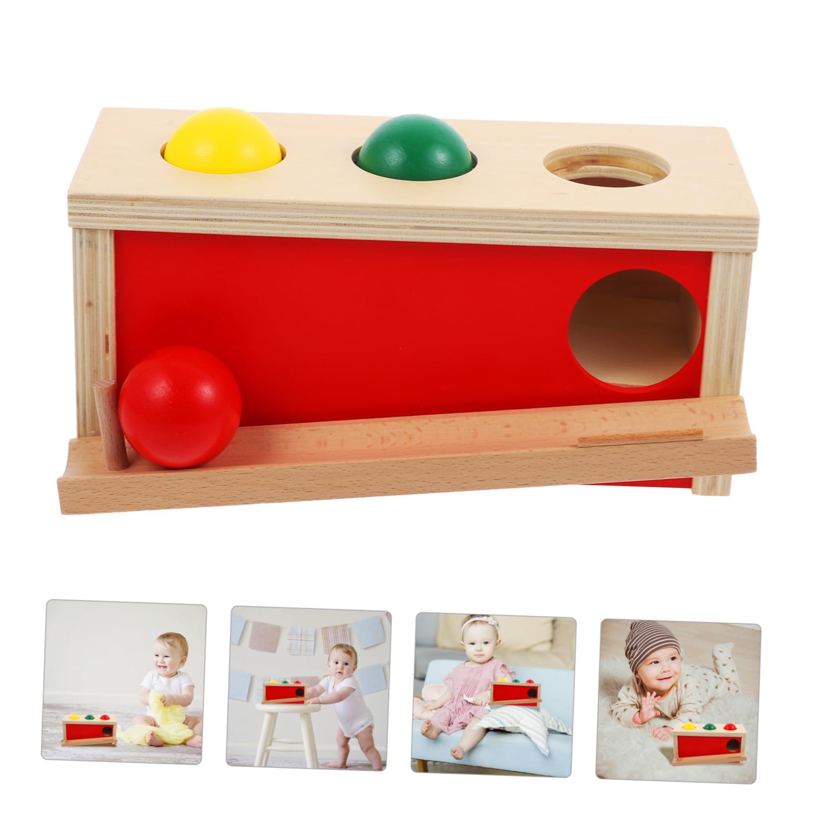 Juguete De Madera para Caída De Bola y Coordinación Visual para Bebés 6-18 Meses Niño y Niña, Juego Educativo Sensorial para Desarrollo Temprano En Casa, 1 Unidad