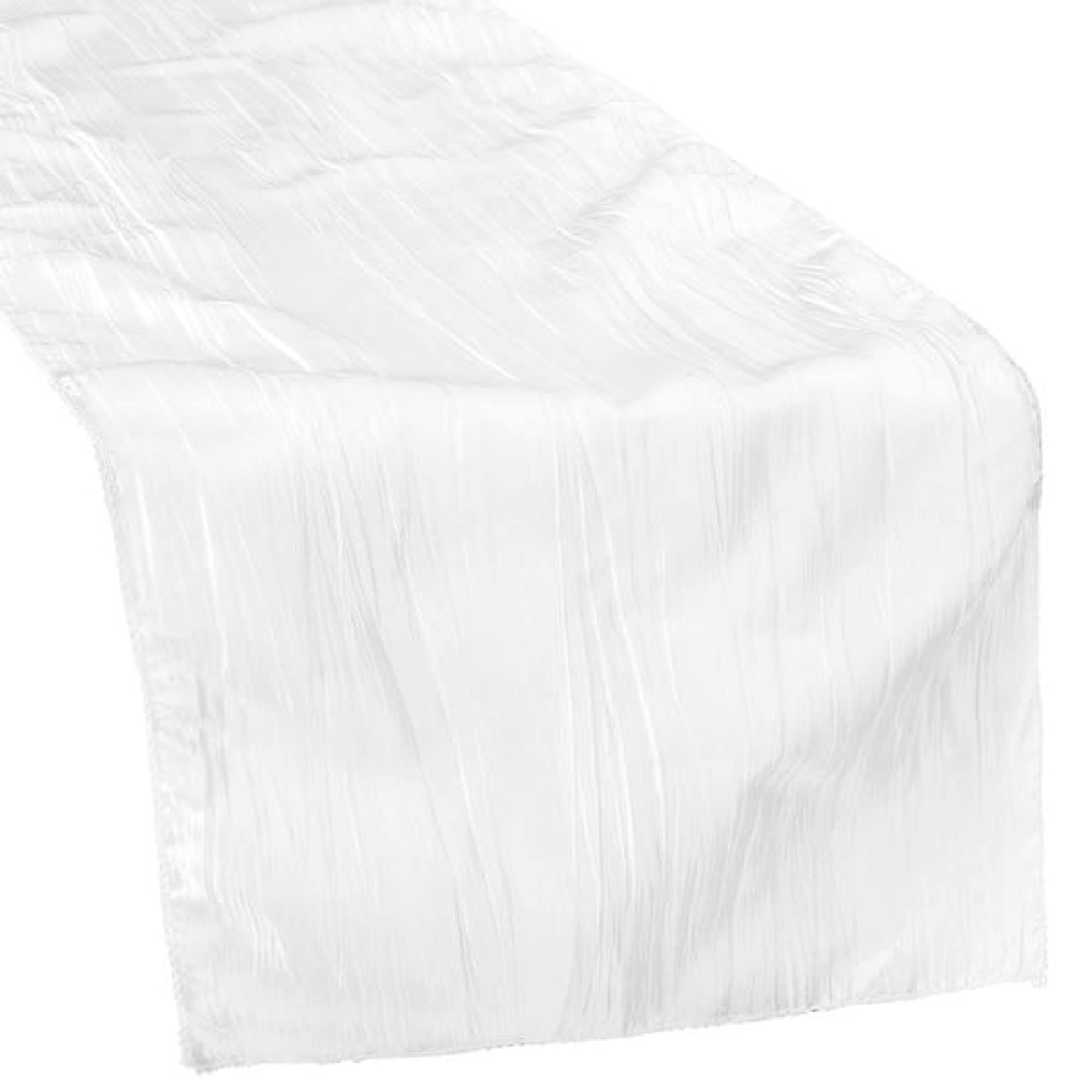 White Taffeta (Acord) Table Runners 30cm x 274cm or 12" x 108"