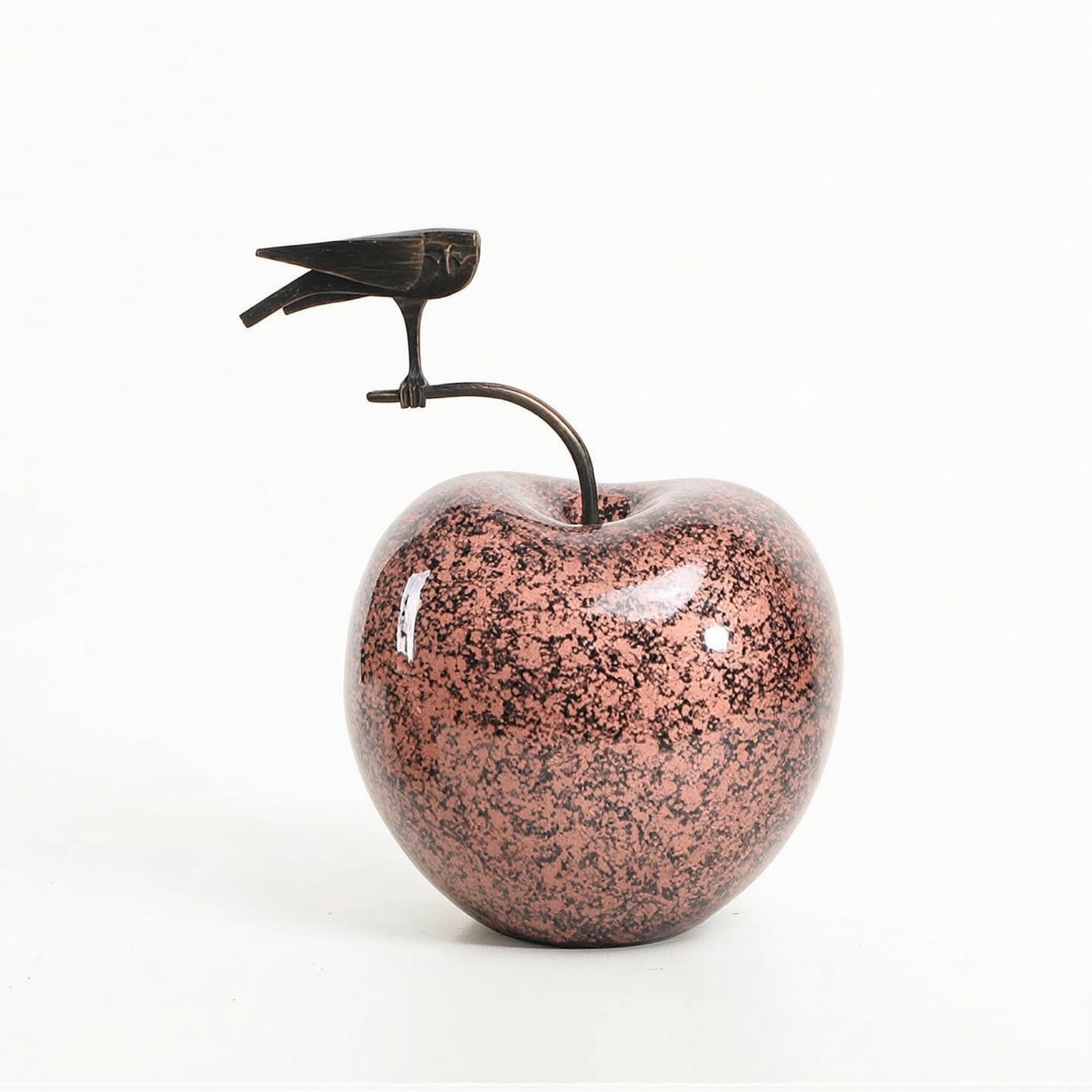 Apfel stilvoll Apfel mit Metallstiel minimalistisch Apfelration für Wohnzimmer, Regal, Flur, L for Apple