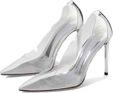 Amazon.com | Tony Bianco Alijah Clear Vinylite/Silver 9 M