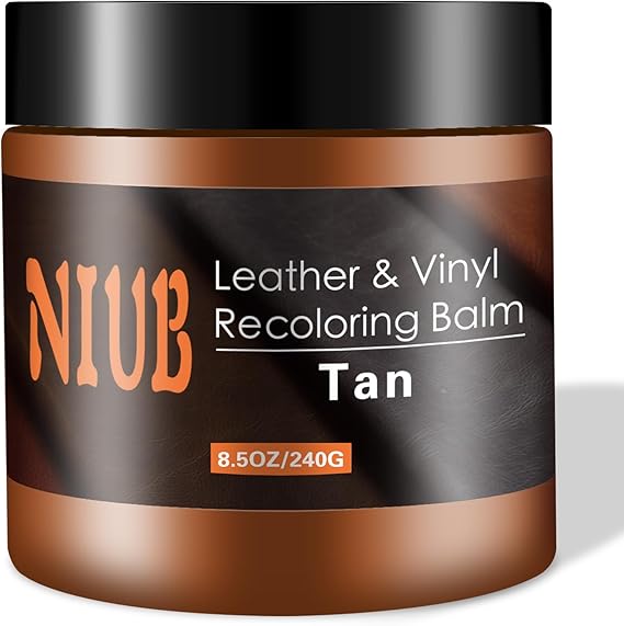 NIUB Leather Recoloring Balm, 8.5oz Tan Leather Color