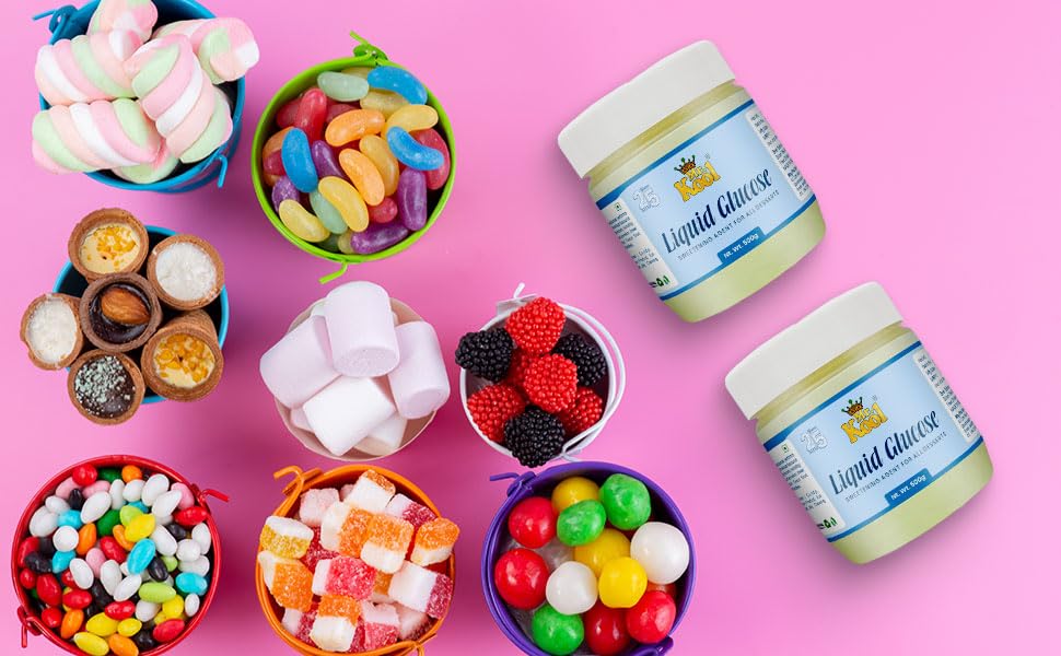 Image of Mr. Kool Liquid Glucose Syrup for Making Cake, ice Cream, Jelly, Candy, jams, Sweetener for Desserts 500 Gm X 2 Pack