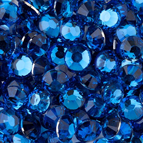 MajorCrafts 2000pcs 5mm ss20 Flat Back Resin Rhinestone Embellishment Gems (Royal Blue C09)