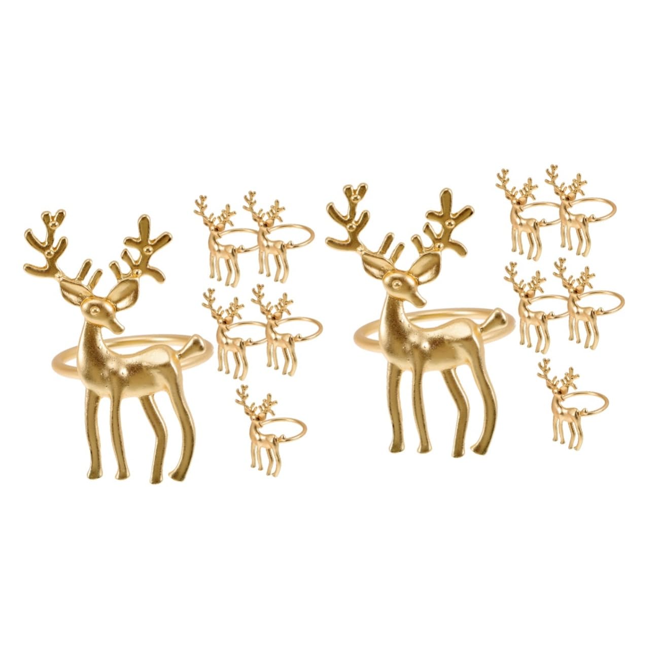 Alipis 12 Pezzi Di Natale Tovagliolo Fibbia Decorazione Di Cerimonia Nuziale Inverno Anelli Di Tovagliolo Tovagliolo Supporto Del Cerchio Delicato Da Pranzo Decori Cervo Anelli Di