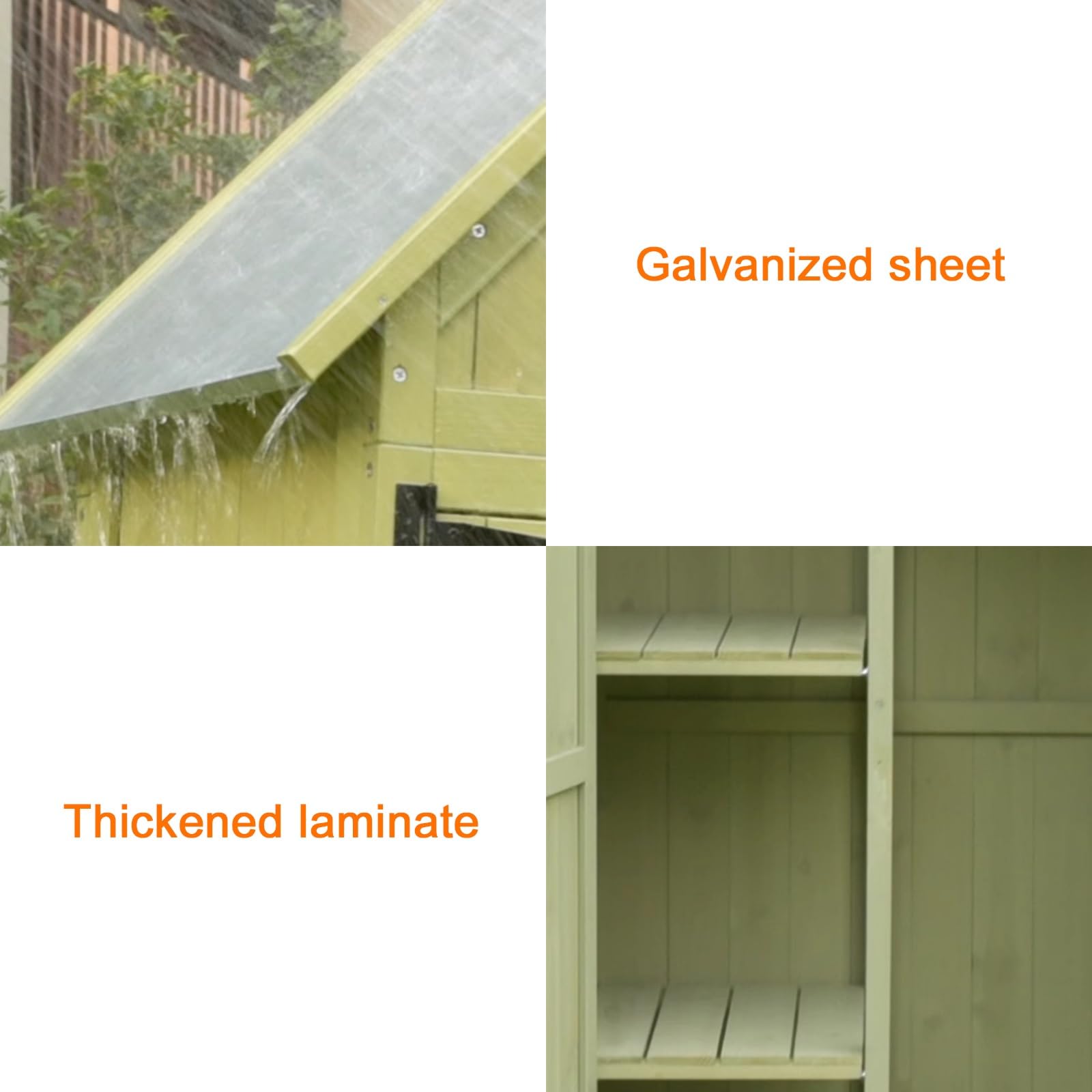 Organizador De Gabinete De Herramientas De Madera Maciza, Cobertizo De Almacenamiento para Jardín Al Aire Libre con Estantes De 3 Niveles, Casa De Herramientas para Exteriores para Balcón, Patio, Césp