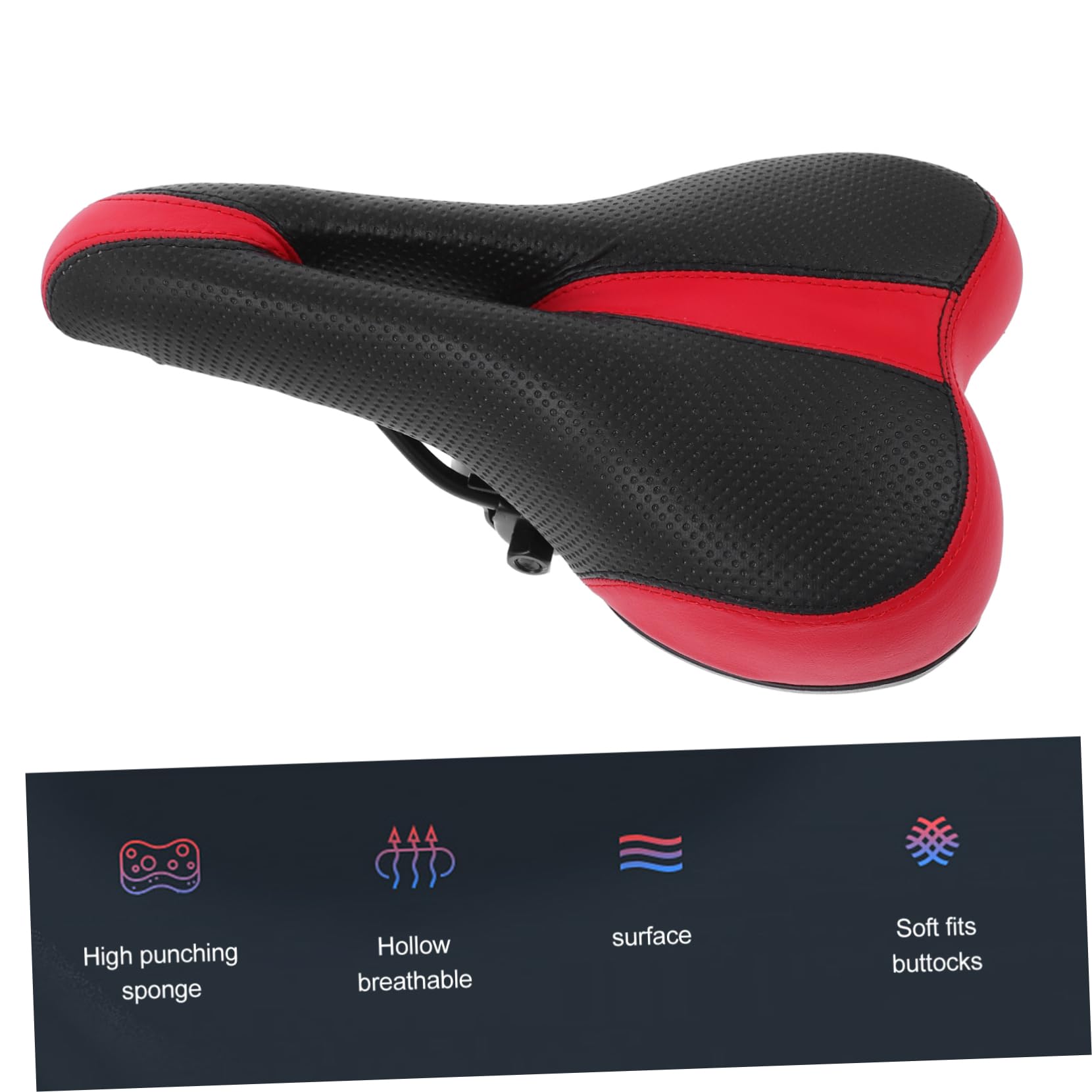 Mipcase Cuscino per Bici da Spinning Cyclette per la casa Copertura in Gel per Sedile Bici Cuscino ergonomico Ergonomic Pillow sedili Sportivi Sella per Bici da Ciclismo Indoor Spugna
