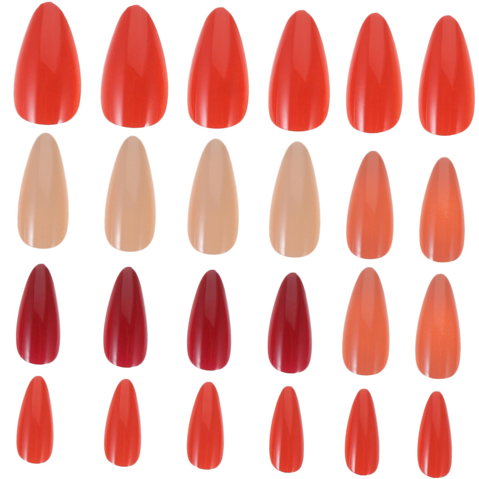 24pcs Nude Press Fake Nails for Women Simple and Elegant Nail Art Supplies for Daily Wear Easy to