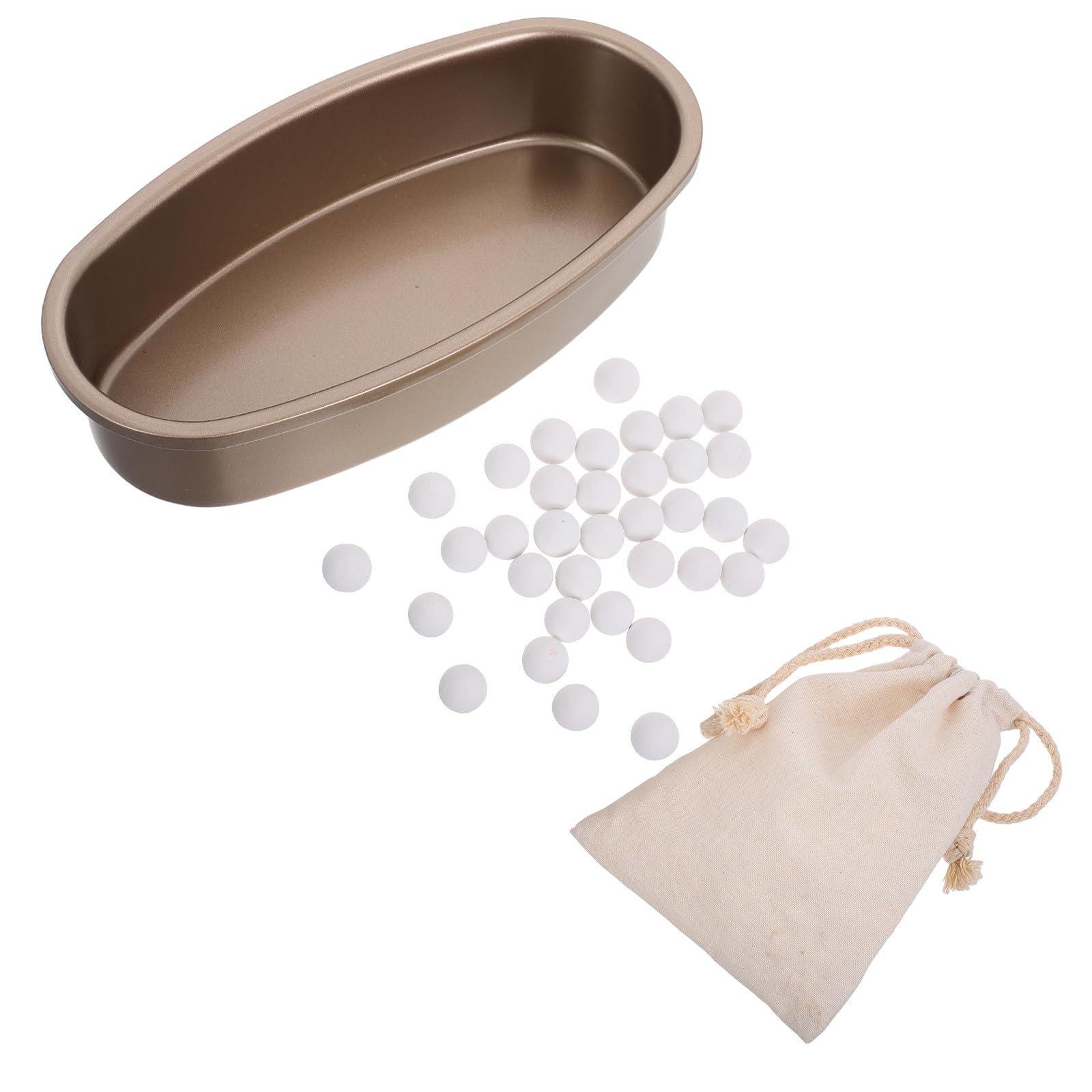 Piedra de Cerámica para Horno de 500 G para Tartas y Pasteles, Resistente a Altas Temperaturas, Bandeja y Bolsa de Tela para Hornear en Casa