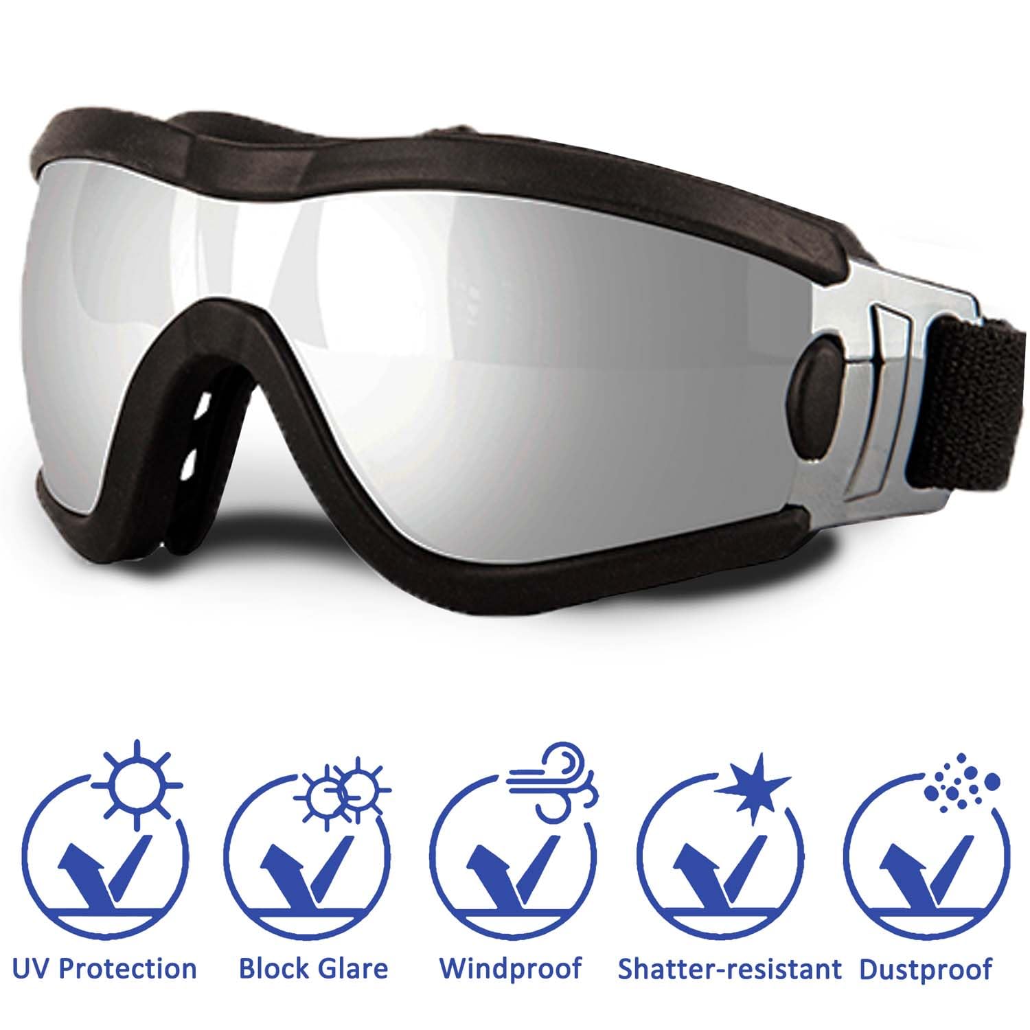Medium Dog Sunglasses with Adjustable Strap UV Protection, Winproof Puppy Sunglasses - Image 2