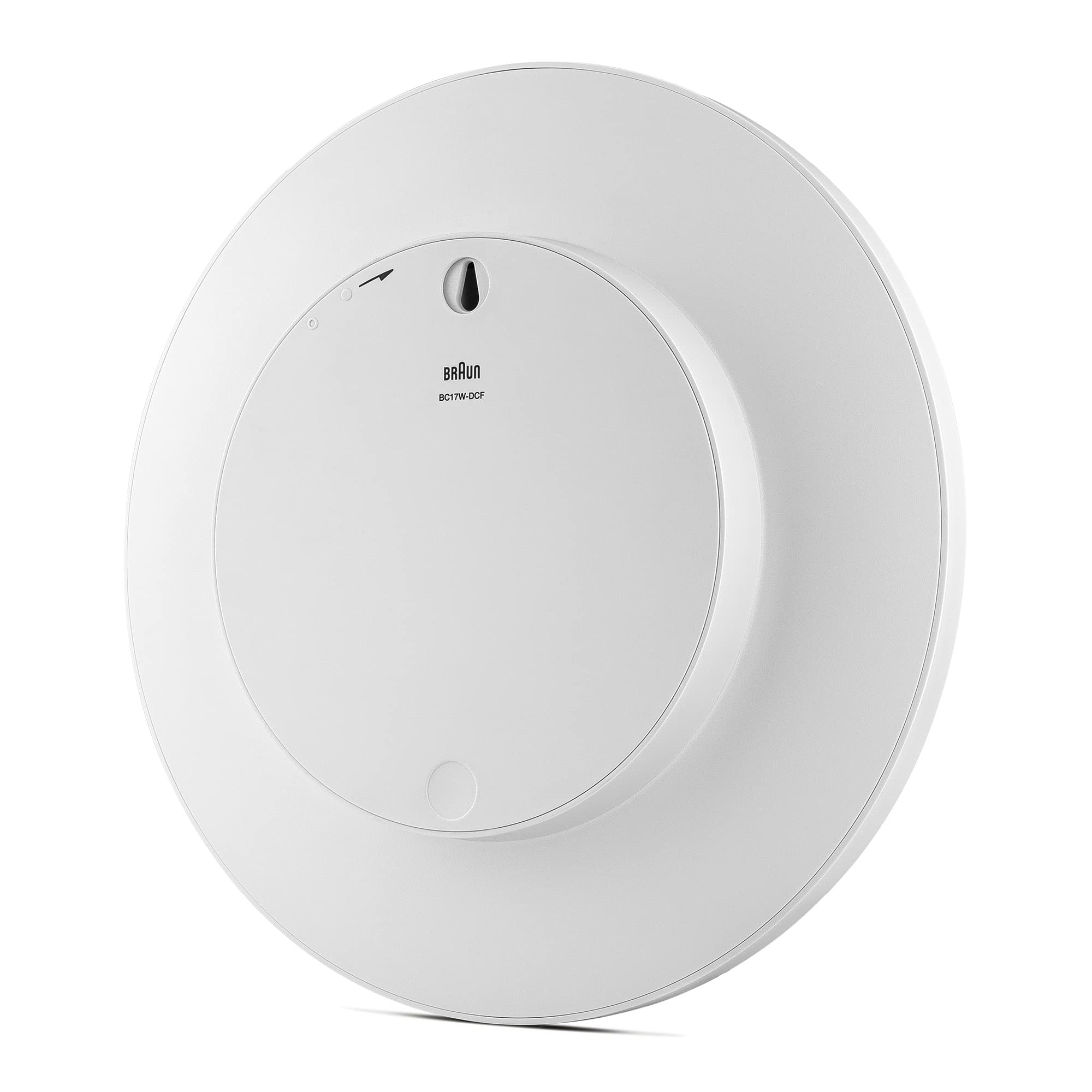 Braun Reloj de Pared clásico controlado por Radio Zona con Hora Central Europea (DCF) con Movimiento de Agujas silencioso, de fácil Lectura diámetro del 30 cm en Blanco, Modelo BC17W-DCF.